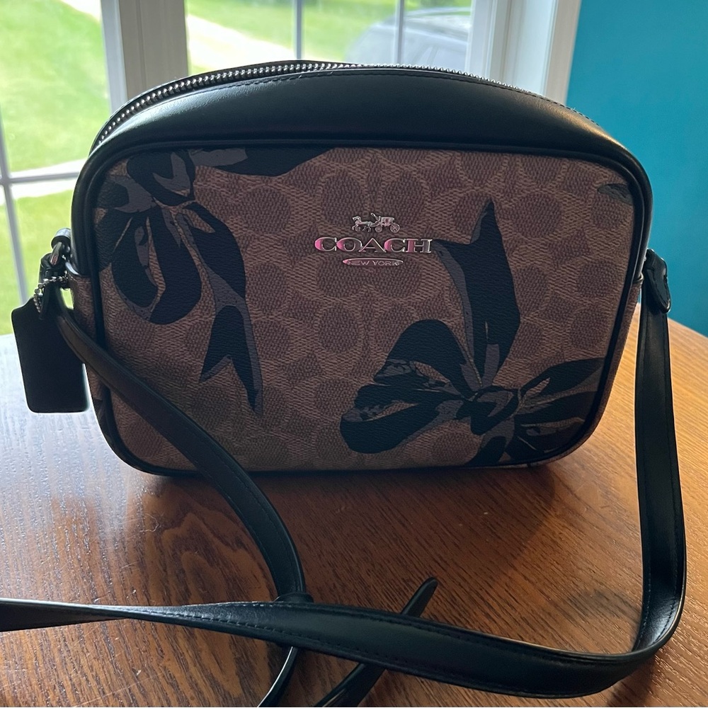 Coach Black and Tan Leather Crossbody